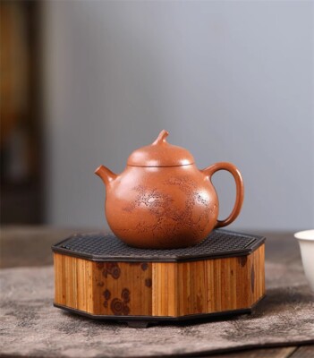 190cc chinese Yixing Handmade Zisha teapot JiangPo ni eggplant Gongfu HU Tea Pot