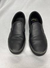 Tred Safe Black Leather Skid Resistant Kitchen Shoes Men 7/Women 8W