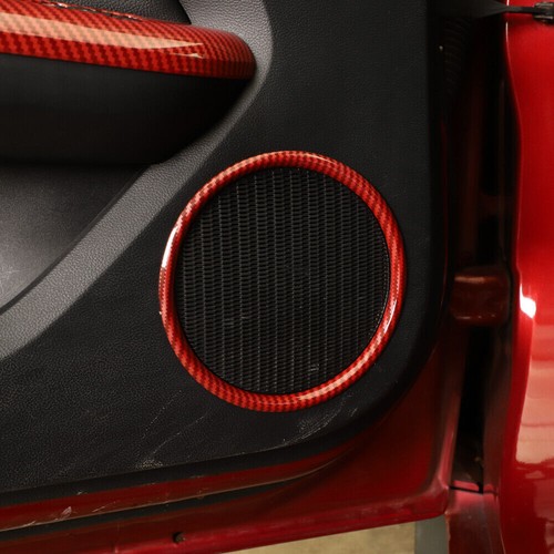 Door Speaker Frame Ring Decal Cover Interior Trim Ford Mustang 2015+ Accessories - Picture 3 of 6