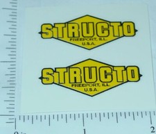 Pair Structo Yellow/Black Diamond Style Door Stickers ST-097