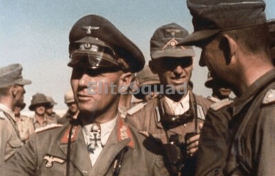 WW2 Photo Erwin Rommel and his staff Western Desert 1942 #638