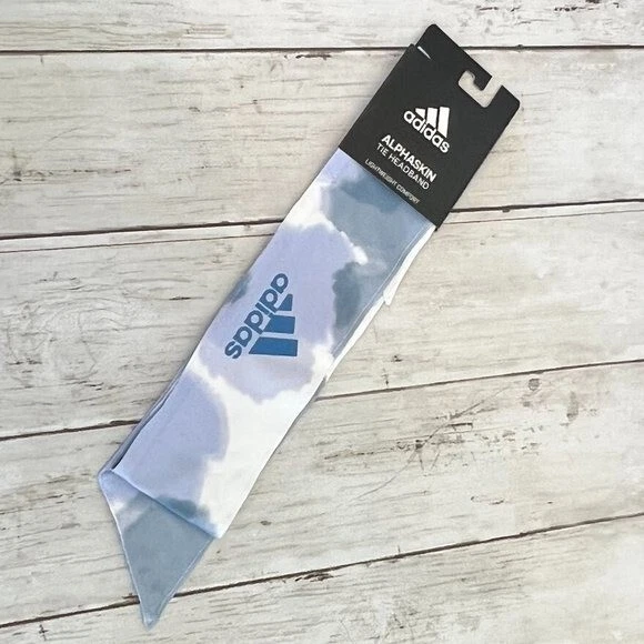 Adidas Diadema Estampado Alphaskin Corbata Ambient Sky Violeta NUEVA Para Mujer Atlética Nueva Con Etiquetas Foto 2 de 4