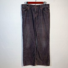 Polo Ralph Lauren Gray Corduroy Vintage Y2K Relaxed Straight Leg Pants Women 8