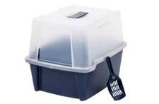 Cat Litter Box Enclosed Pan Hooded Jumbo Giant Covered Kitty House Large Cats US