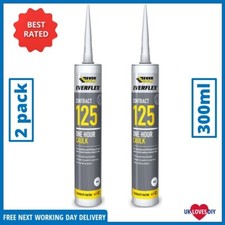 2 x Everbuild 125 White One Hour Decorators Caulk 300ml