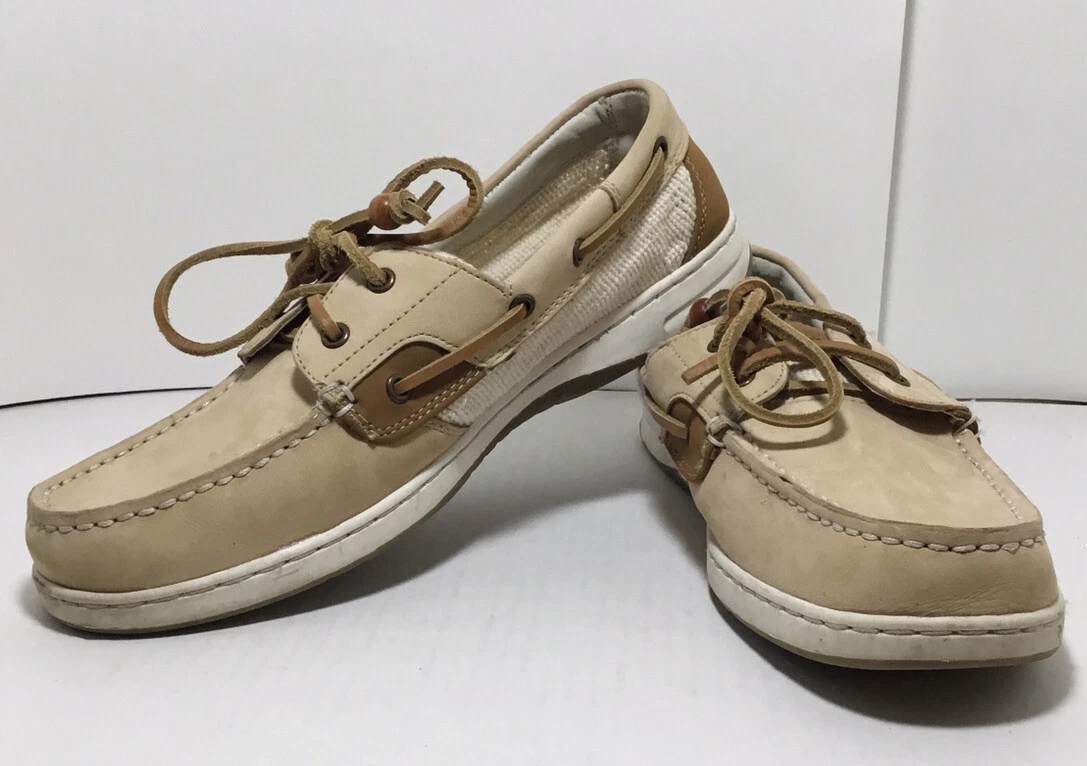 Tan deck shoes sales