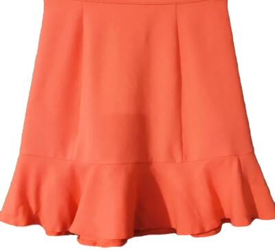 Miss Selfridge Neon Pink Frill Hem Flippy RaRa Mini Skirt Size