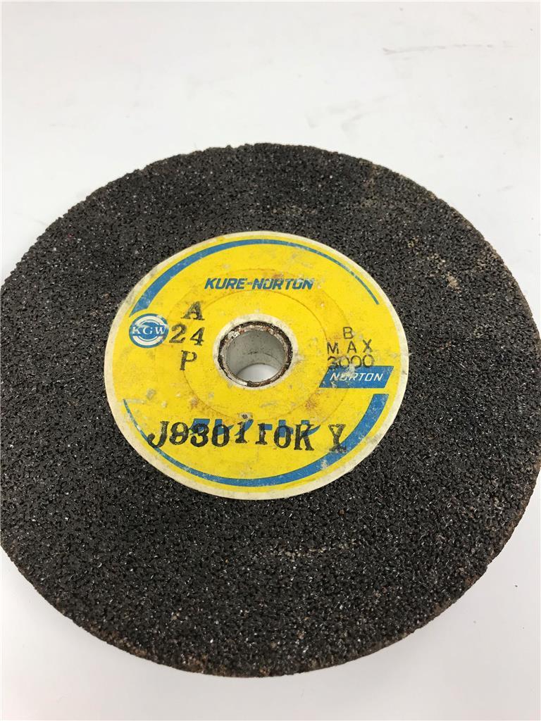 2pc KURE NORTON A24P J93011 5" x 3/4" x 1/2" I.D. Grinding Grinder