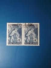 Triest Zone B MiNr 96, Organizacja Narodów Zjednoczonych 1953, para, stemplowane gumą