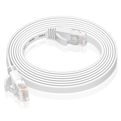 50m CAT 6 Netzwerkkabel Patchkabel Flachkabel RJ45 PC LAN Kabel Ethernet Flach