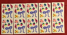 Creative Memories Spring FLOWERS  BOWS Sticker Strips LOT of 5