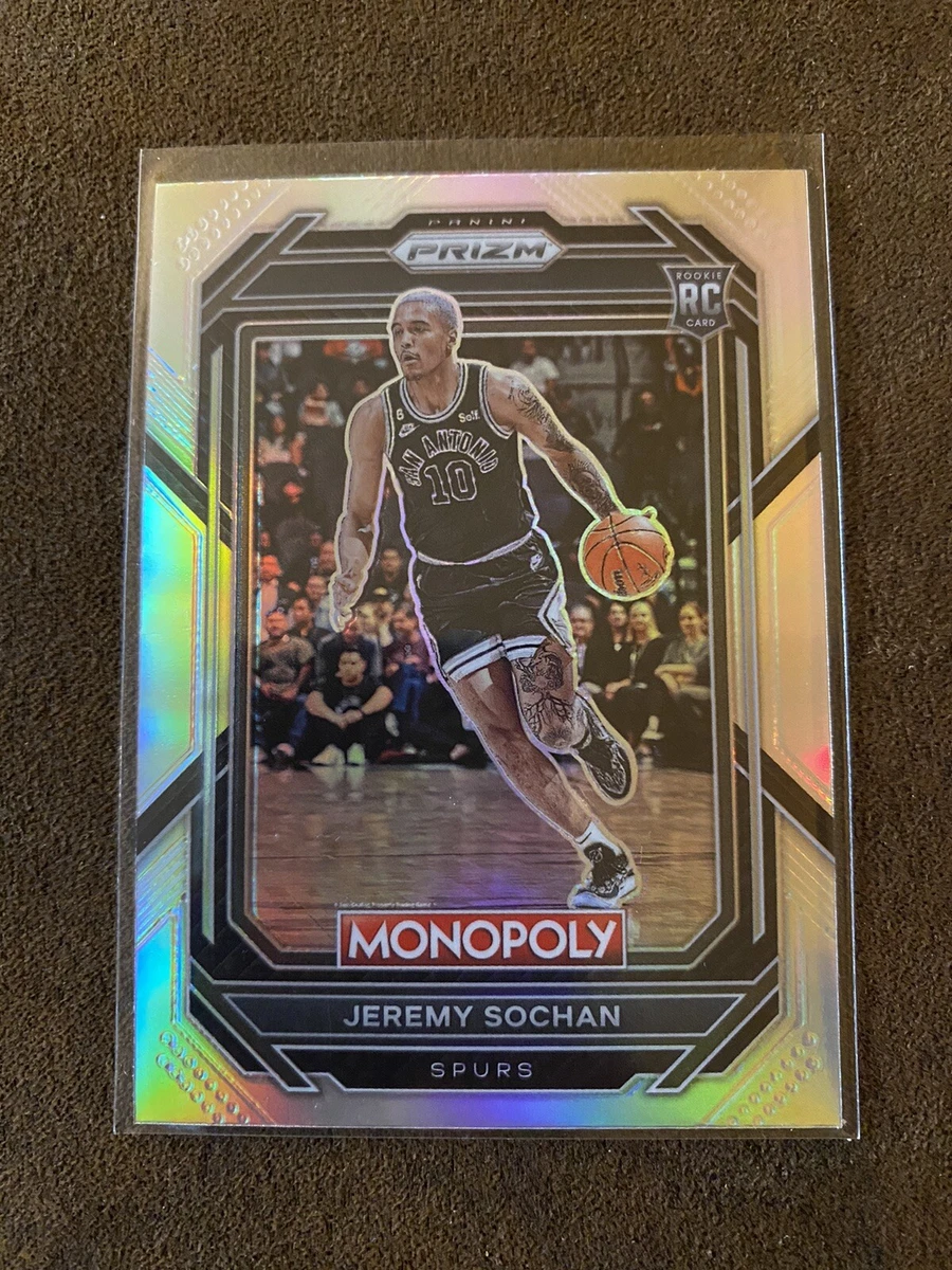 2022-23 Monopoly Prizm Jeremy Sochan Rookie Silver Holo SP