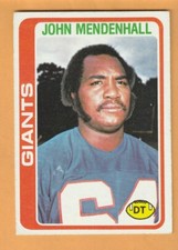 John Mendenhall New York Giants 1978 Topps #75 Springhill Louisiana