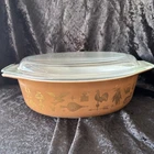 Vintage PYREX 045 Casserole Dish 2 1/2 qt Federal Americana Eagle Pattern w/Lid