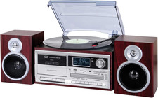 TT 1072 DAB Giradischi Vintage 25W Tre Velocità (33, 45, 78 Giri) Con CD, USB, A