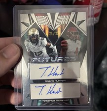Futures Double Down Silver /25 DUAL Auto Travis Hunter Tetairoa McMil (ERROR)