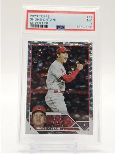 SHOHEI OHTANI 2023 TOPPS COLLECTOR'S BOX SILVER FOIL ANGELS PSA 7 Q0856