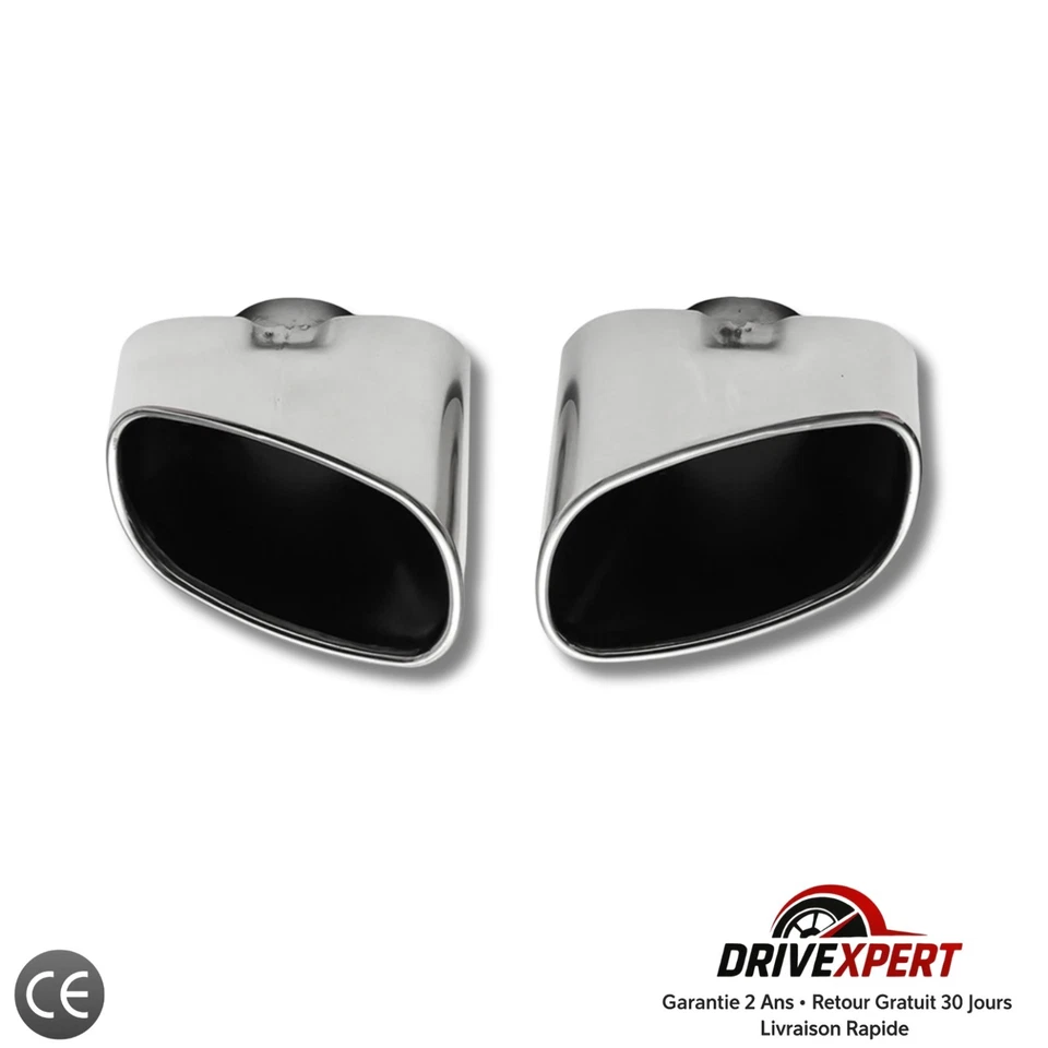 Chrome Exhaust Tips x2 63mm Stainless Steel For BMW X5 E70 2007-2013 - Изображение 3 из 4