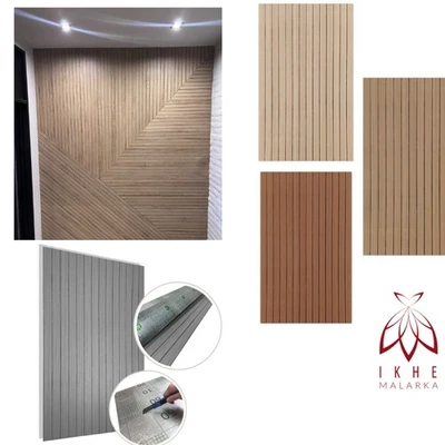 IKHEMALARKA Lamellen Wandpanel 100x60 cm Selbstklebend PVC+PE, 2,8 mm – Holzoptik