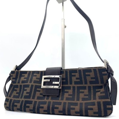 Fendi Mamma Bucket Shoulder Bag Zucca Canvas Brown Authentic Japan 05320