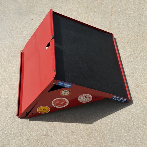Craftsman Tool Box Side Hanging Folding Table Shelf Bench Tray Red