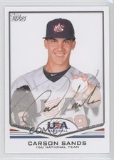 2011 Topps USA Baseball Team Gold Ink 1/25 Carson Sands #USA-A37 Auto 0a3