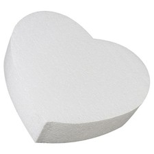 Heart Shaped Cake Dummy: Polystyrene Foam Fake Cake Model for Decorating