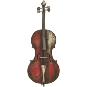 Cello Musical Instrument Self Adhesive Sticker