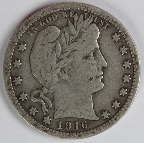 F 1916 Barber Quarter