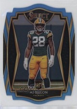 2020 Panini Select Premier Level Light Blue Prizm Die-Cut AJ Dillon #165 1o1p