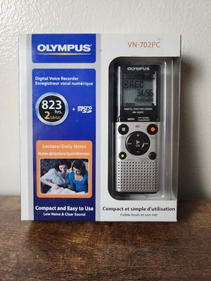 Olympus VN-702PC Digital Voice Recorder 823 Hrs 2 GB - New Open Box