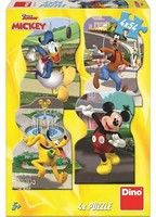8590878333260 Puzzle Dino 4 ElementóW Myszka Miki 4W1 Dino
