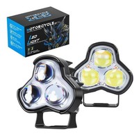 Eurowagens Wasserdichte LED Motorrad Zusatzscheinwerfer Dual Color 1700 Lumen