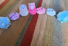 Set Of 7 Plushes Aurora Tasty Peach - Gund - Uncute Plush Meowchi Toy Kitten Lot