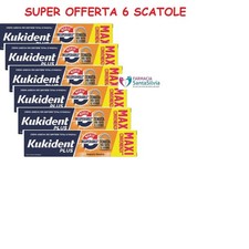 6 X KUKIDENT PLUS TENUTA MORSO INSUPERABILE SAPORE NEUTRO - FORMATO MAXI 57 G