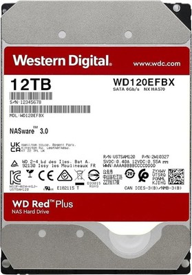 Western Digital 12TB WD Red Plus NAS Internal Hard Drive 7200 RPM