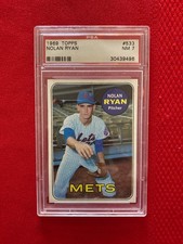 1969 Topps Nolan Ryan baseball card / PSA 7 / NM / #533 / Second issue / Mets
