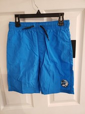 Hurley Swim Trunks Hybrid Shorts Boys Size Small Neptune Blue Drawstring