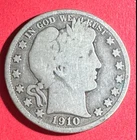 1910 US Barber SILVER Half Dollar "Philadelphia" Mint! Good! Low Mintage 418K!