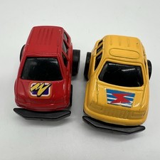 VTG Mini Car Japanese Toy Lightning Yellow  Red Kawaii From Japan Lot Of 2 