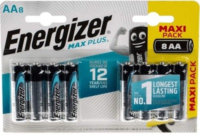8x Energizer Max Plus AA 1.5V Alkaline Batteries Long Lasting Power