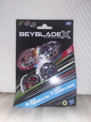 NEW 2 Pack - Beyblade X Beat Tyranno 4-70Q & Knife Shinobi 4-80HN
