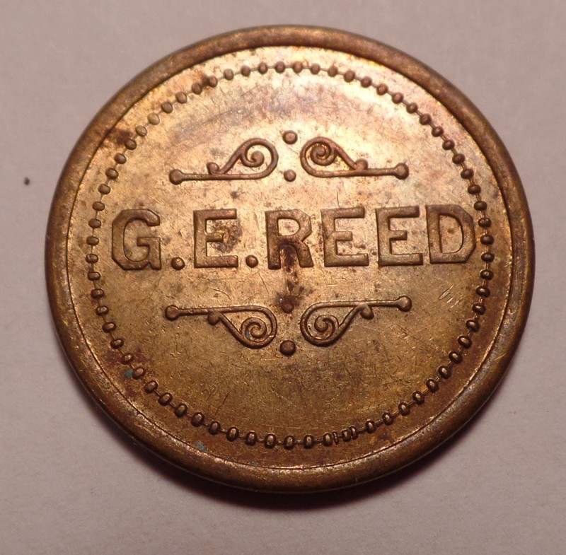 Muskegon Heights Michigan MI Livingston Montana MT trade token G. E. Reed 2 ½ ¢