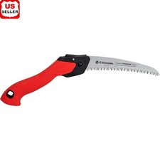 Folding Curved Steel Blade Pruning Tool Ergonomic Handle Garden Camping Cutting
