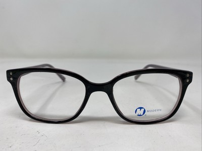 Modern Optical ADVICE BLACK PURPLE 53-18-135 Full Rim Eyeglasses Frame +V50