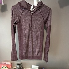 lululemon Rulu Heathered Purple 1/2 Zip Hoodi...