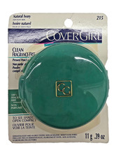 New CoverGirl Clean Fragrance Free Pressed Powder -215 Natural Ivory