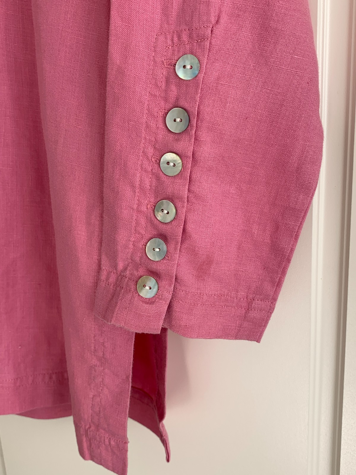 Phase Eight Patsy Seddon Pink Linen Collared  V-N… - image 5