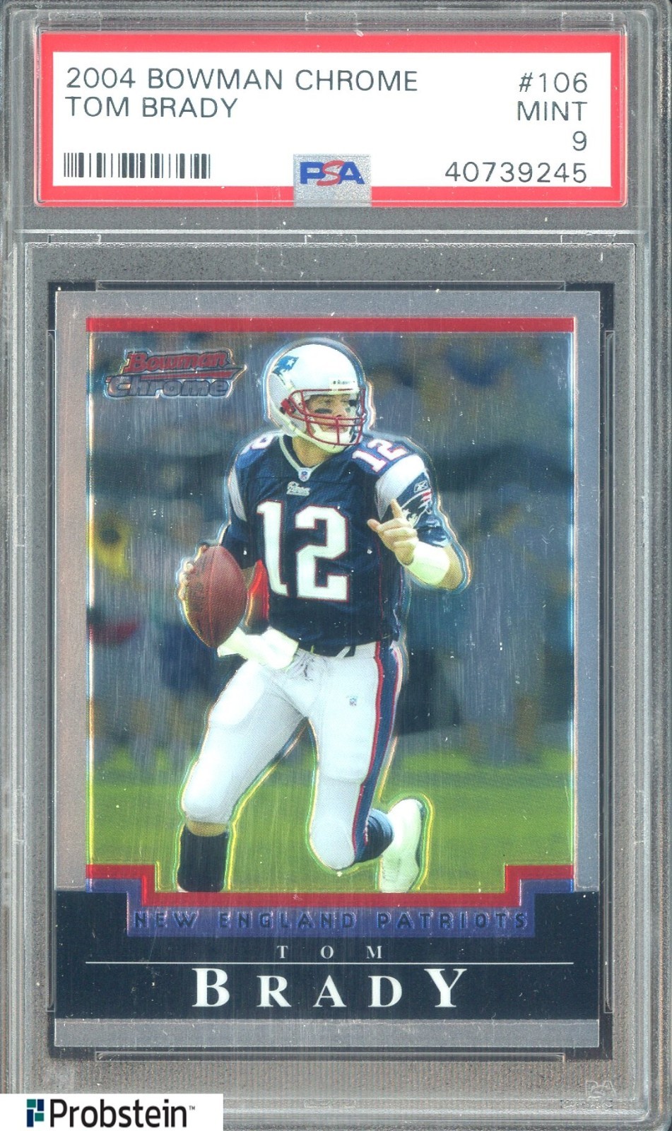 2004 Bowman Chrome #106 Tom Brady New England Patriots PSA 9 MINT