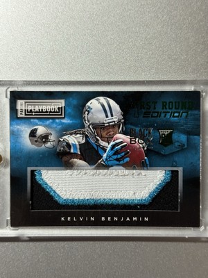 Kelvin Benjamin Panthers Panini Playbook NFL 2014 ROOKIE PATCH BLACK BOX 1/1